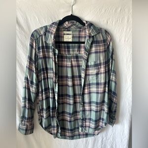 American Eagle plaid button up